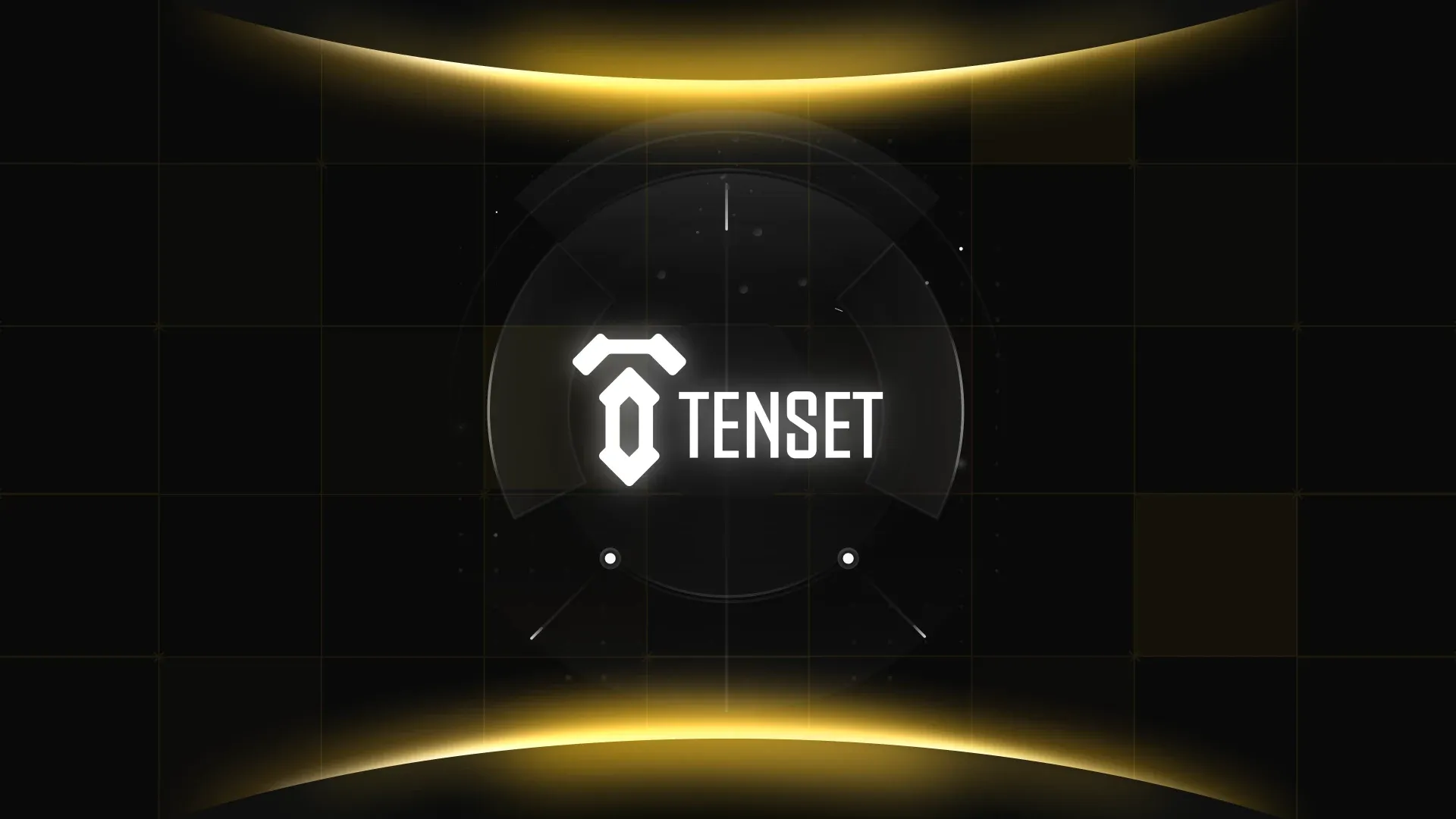Tenset Discord home banner: the Tenset logo between two gold arcs