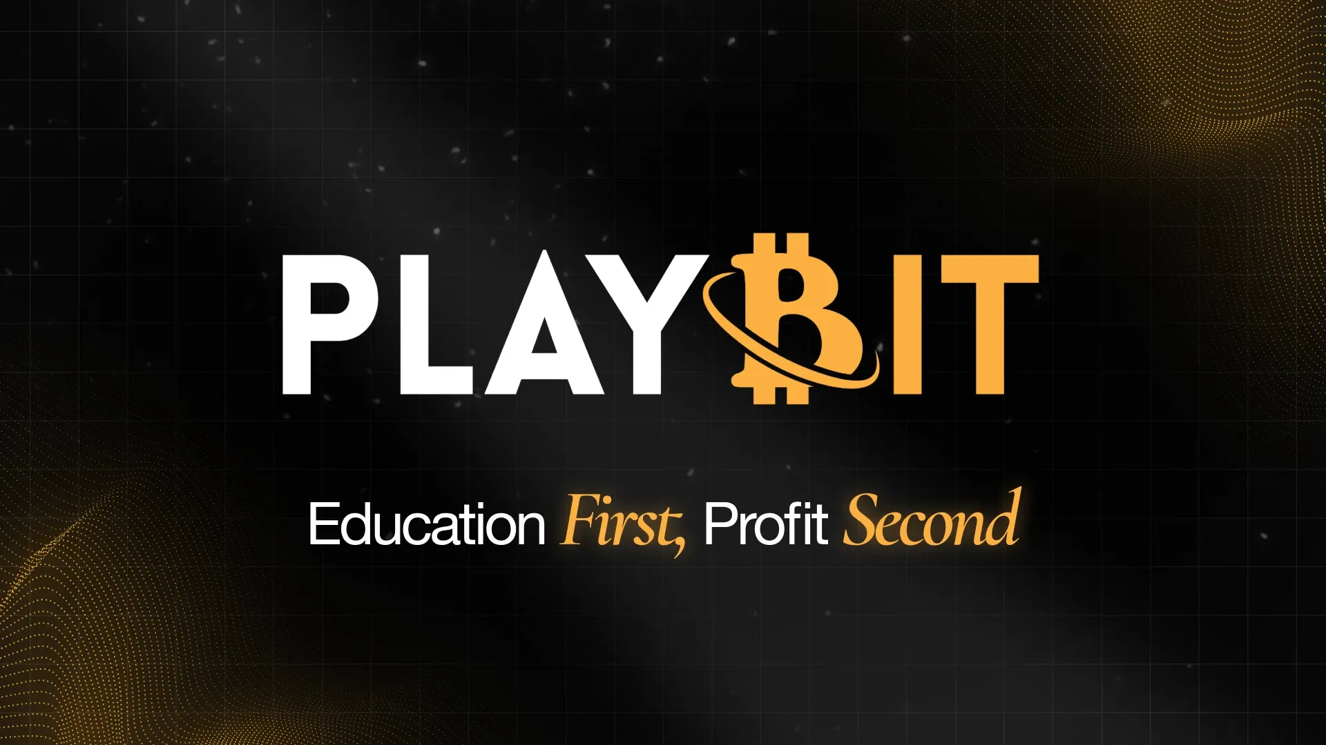Playbit gallery cover: the Playbit logo and "Education First, Profit Second"