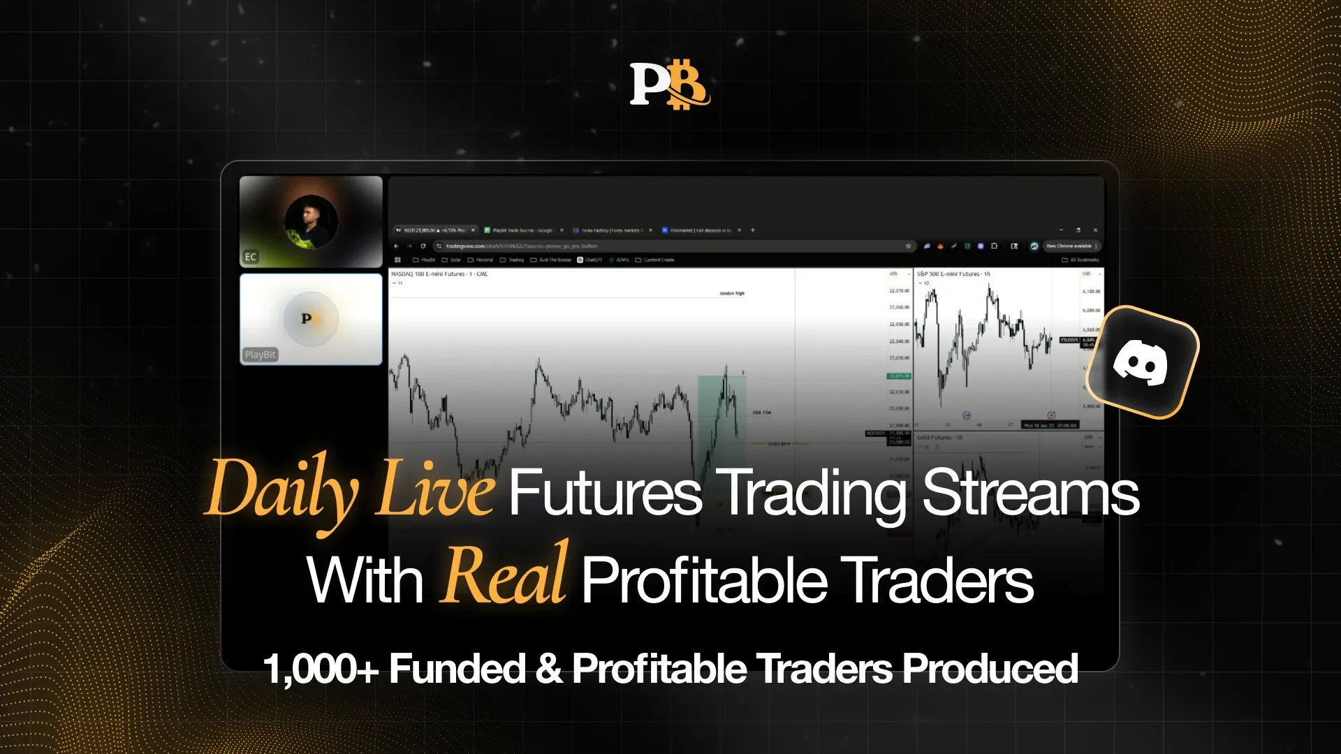 Gallery image: daily live futures trading streams with real profitable traders