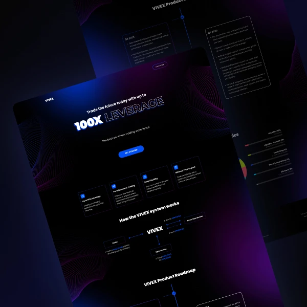 VIVEX trading site design