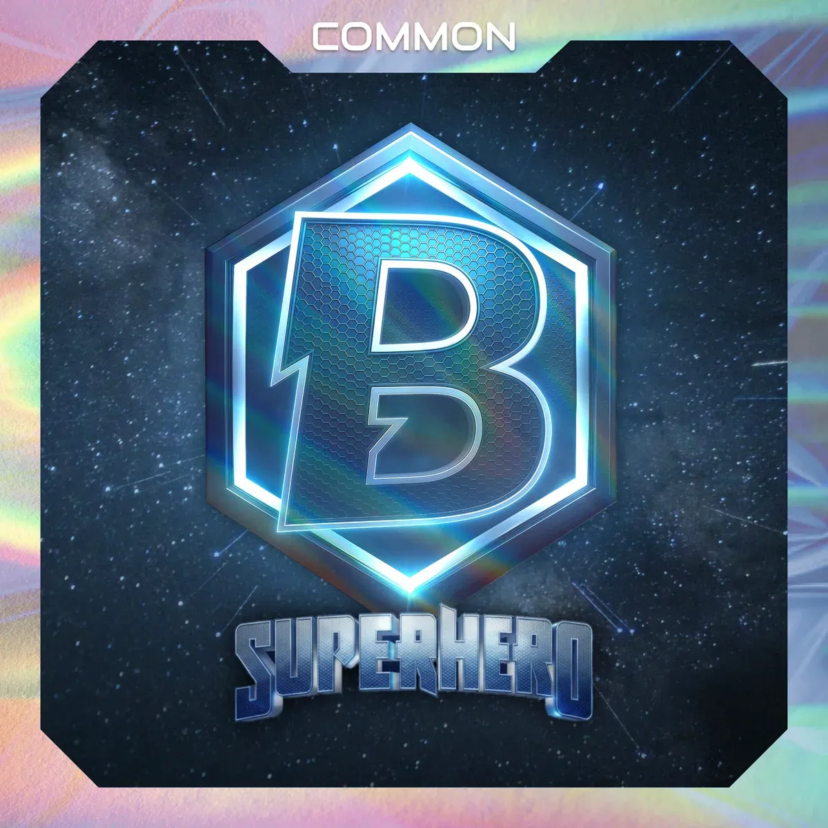 Superhero card, platinum common