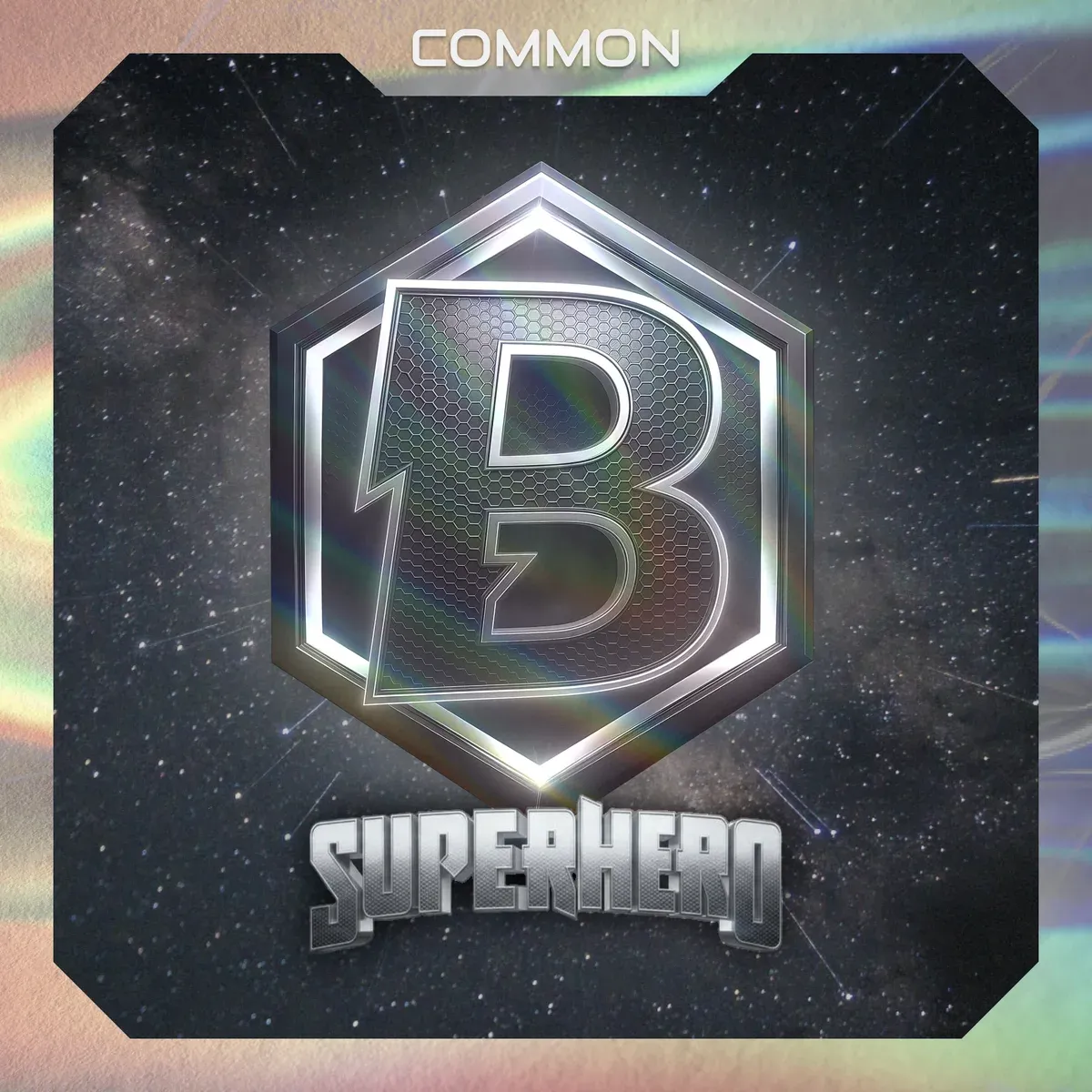 Superhero card, silver common